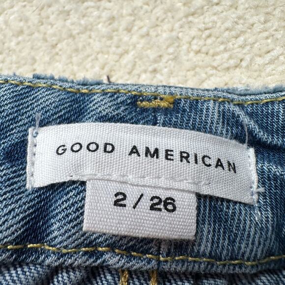 Good American Blue Straight Leg Jeans - Picture 8 of 9